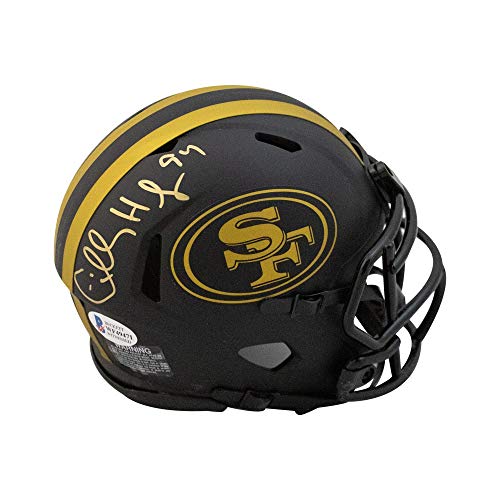 Charles Haley Autographed San Francisco 49ers Eclipse Mini Football Helmet - BAS COA - 757 Sports Collectibles