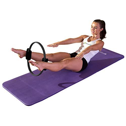 ProSource Pilates Resistance Power Dual Gripped Fitness Ring, Black, 14-Inch - 757 Sports Collectibles