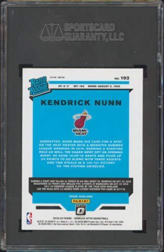Kendrick Nunn 2019 Donruss Optic #193 Pink Hyper Prizm Rookie Card Grade 8.5 SGC - 757 Sports Collectibles