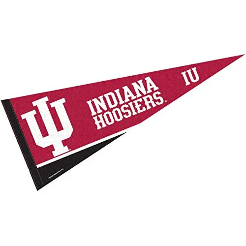 College Flags & Banners Co. Indiana IU Hoosiers Pennant Full Size Felt - 757 Sports Collectibles