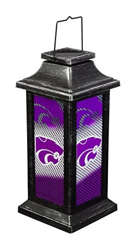 Team Sports America Kansas State University Solar-Powered Outdoor Safe Hanging Garden Lantern - 757 Sports Collectibles