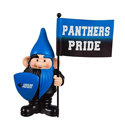 Team Sports America Carolina Panthers, Flag Holder Gnome - 757 Sports Collectibles