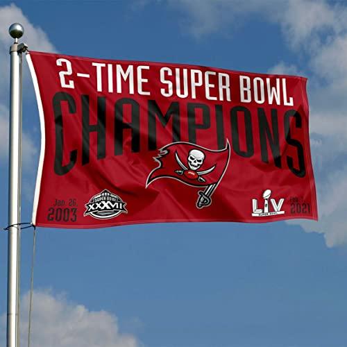 WinCraft Tampa Bay Buccaneers 2 Time Champions 3x5 Flag - 757 Sports Collectibles