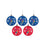 FOCO Kansas Jayhawks NCAA 5 Pack Shatterproof Ball Ornament Set - 757 Sports Collectibles