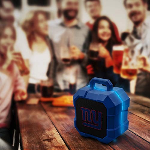 NFL New York Giants Shockbox LED Wireless Bluetooth Speaker, Team Color - 757 Sports Collectibles