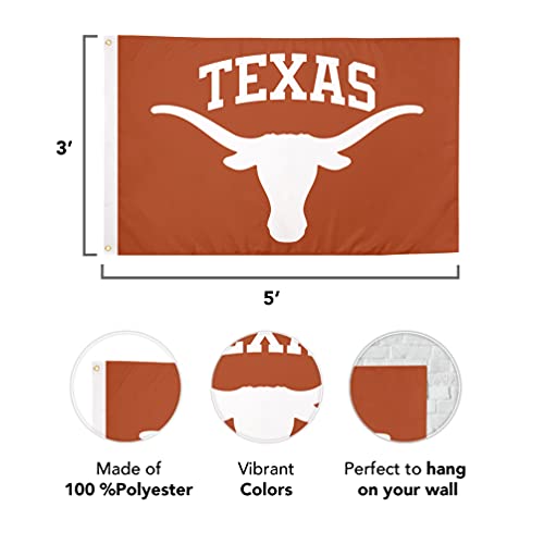 Desert Cactus University of Texas Flag Longhorns UT Austin Flags Banners 100% Polyester Indoor Outdoor 3x5 (Style 4) - 757 Sports Collectibles