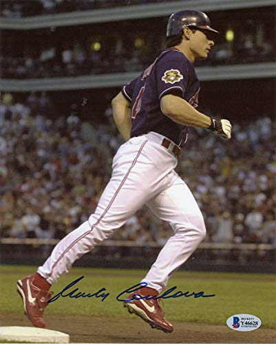 Marty Cordova Autographed Cleveland Indians 8x10 Photo - BAS COA (Running) - 757 Sports Collectibles