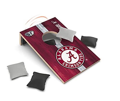 SOAR NCAA Tabletop Cornhole Game and Bluetooth Speaker, Alabama Crimson Tide - 757 Sports Collectibles