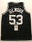 Autographed/Signed Artis Gilmore"HOF 11" San Antonio Black Basketball Jersey JSA COA - 757 Sports Collectibles
