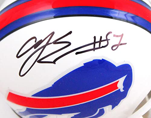 AJ Epenesa Autographed Buffalo Bills 2021 Mini Helmet-Beckett W Hologram Black - 757 Sports Collectibles