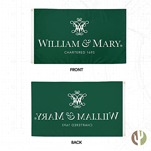 Desert Cactus College of William & Mary Flag Tribe W&M Flags Banners 100% Polyester Indoor Outdoor 3x5 (Style 2) - 757 Sports Collectibles