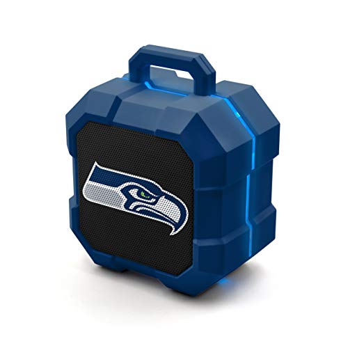 NFL Seattle Seahawks Shockbox LED Wireless Bluetooth Speaker, Team Color - 757 Sports Collectibles