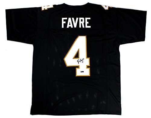 Brett Favre Autographed/Signed Southern Miss Golden Eagles Black Custom Jersey - 757 Sports Collectibles