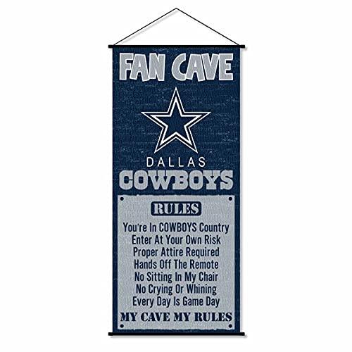WinCraft Dallas Cowboys Man Cave Fan Banner Wall Door Scroll - 757 Sports Collectibles