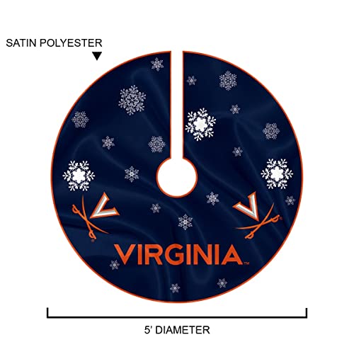 Virginia Cavaliers Christmas Tree Skirt Large Xmas Tree Collar Ornament - 757 Sports Collectibles