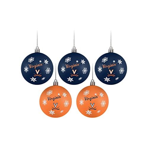 FOCO Virginia Cavaliers NCAA 5 Pack Shatterproof Ball Ornament Set - 757 Sports Collectibles