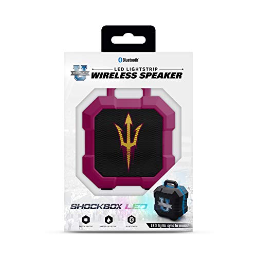 NCAA Arizona State Sun Devils Shockbox LED Wireless Bluetooth Speaker, Team Color - 757 Sports Collectibles