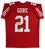Frank Gore Authentic Signed Red Pro Style Jersey Autographed BAS Witnessed - 757 Sports Collectibles