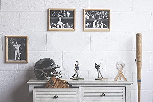 BaseGoal Wooden Baseball Softball Stand Display Consists of 3 Mini Baseball Bat and 1 Wooden Circles - 757 Sports Collectibles