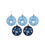 FOCO North Carolina Tar Heels NCAA 5 Pack Shatterproof Ball Ornament Set - 757 Sports Collectibles