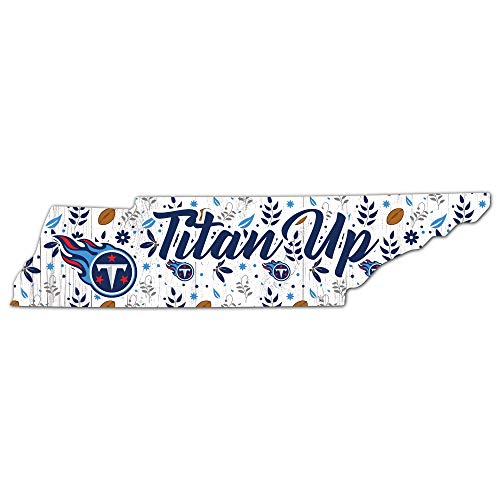 Fan Creations NFL Tennessee Titans Unisex Tennessee Titans Floral State Sign, Team Color, 12 inch - 757 Sports Collectibles