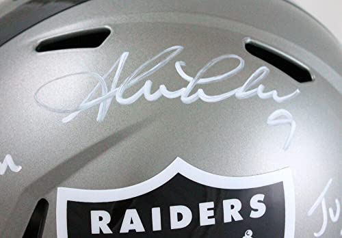 Shane Lechler Autographed Oakland Raiders F/S Flash Helmet w/3 Insc.-Beckett W Hologram White - 757 Sports Collectibles