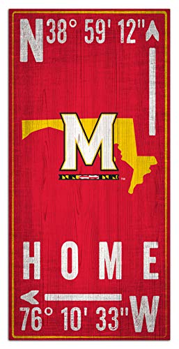 Fan Creations NCAA Maryland Terrapins Unisex University of Maryland Coordinate Sign, Team Color, 6 x 12 - 757 Sports Collectibles