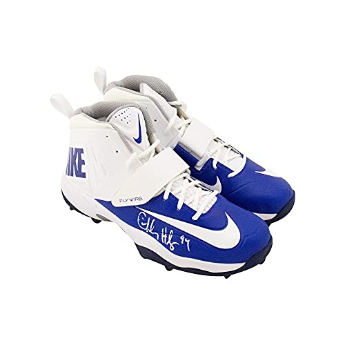 Charles Haley Autographed Nike Blue Football Cleats - BAS COA - 757 Sports Collectibles
