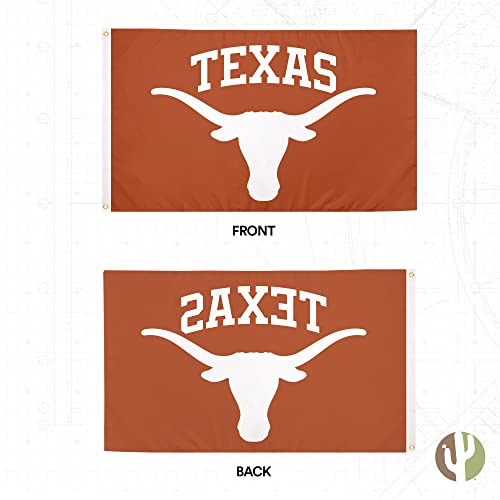 Desert Cactus University of Texas Flag Longhorns UT Austin Flags Banners 100% Polyester Indoor Outdoor 3x5 (Style 4) - 757 Sports Collectibles