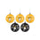 FOCO Pittsburgh Steelers NFL 5 Pack Shatterproof Ball Ornament Set - 757 Sports Collectibles