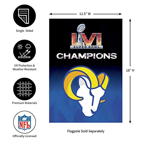 Evergreen Los Angeles Rams Super Bowl 56 Garden Flag - 757 Sports Collectibles