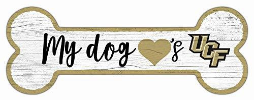 Fan Creations NCAA Central Florida Golden Knights Unisex UCF Dog Bone Sign, Team Color, 6 x 12 - 757 Sports Collectibles