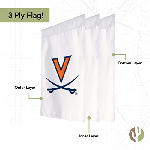 University of Virginia Garden Flag Cavaliers UVA Wahoos Banner 100% Polyester (Design F) - 757 Sports Collectibles