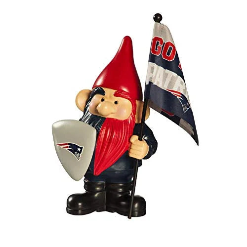 Team Sports America New England Patriots, Flag Holder Gnome - 757 Sports Collectibles