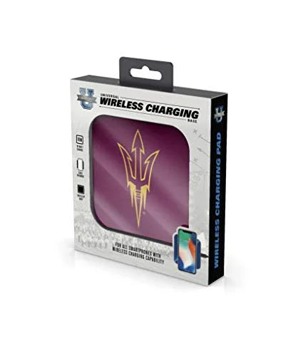 NCAA Arizona State Sun Devils Wireless Charging Pad, White - 757 Sports Collectibles
