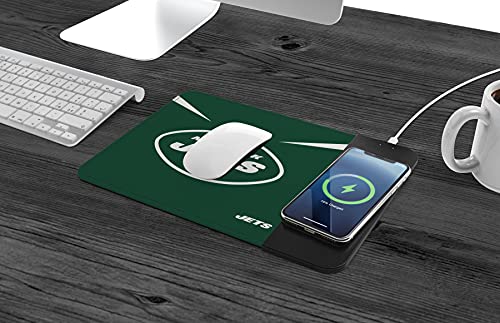 SOAR NFL Wireless Charging Mouse Pad, New York Jets - 757 Sports Collectibles