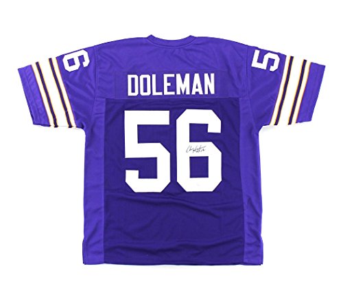 Chris Doleman Autographed/Signed Minnesota Vikings Purple Custom Jersey with "HOF 12" Inscription - 757 Sports Collectibles