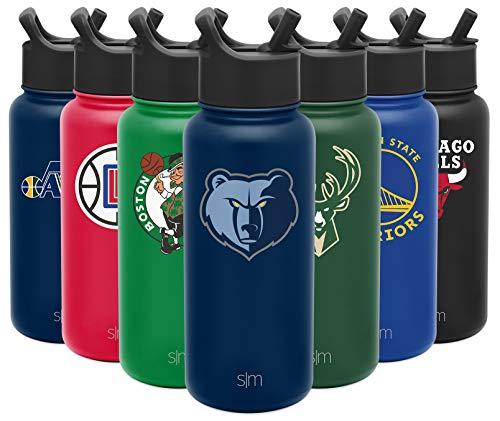 Simple Modern NBA Memphis Grizzlies 32oz Water Bottle with Straw Lid Insulated Stainless Steel Summit - 757 Sports Collectibles