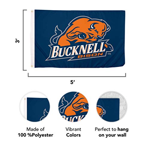 Desert Cactus Bucknell University Flag Bison Flags Banners 100% Polyester Indoor Outdoor 3x5 (Style 1) - 757 Sports Collectibles
