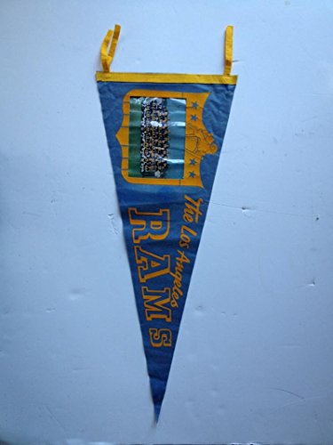 1960 Los Angeles Rams Pennant Football Team Photo Trench Old Flag 1961 Vintage