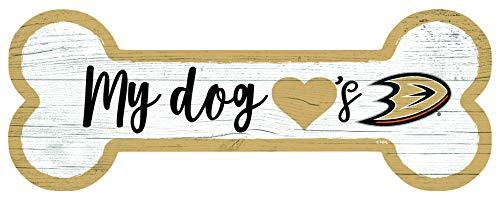 Fan Creations NHL Anaheim Ducks Unisex Anaheim Ducks Dog Bone Sign, Team Color, 6 x 12 - 757 Sports Collectibles