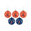 FOCO Syracuse Orange NCAA 5 Pack Shatterproof Ball Ornament Set - 757 Sports Collectibles