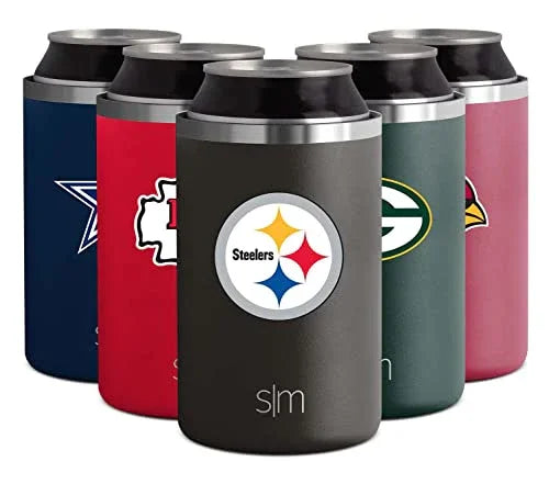 Simple Modern NFL Pittsburgh Steelers Insulated Ranger Can Cooler, for Standard Cans - Beer, Soda, Sparkling Water and More - 757 Sports Collectibles