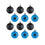 FOCO NFL Carolina Panthers 12-Pack Plastic Ball Ornament Set - 757 Sports Collectibles