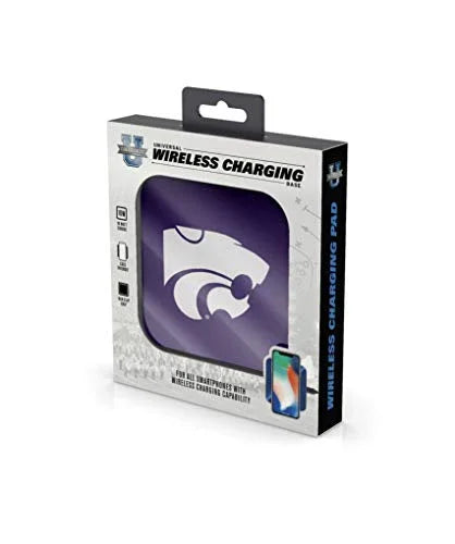 NCAA Kansas State Wildcats Wireless Charging Pad, White - 757 Sports Collectibles