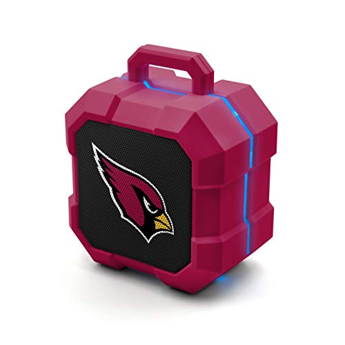 NFL Arizona Cardinals Shockbox LED Wireless Bluetooth Speaker, Team Color - 757 Sports Collectibles