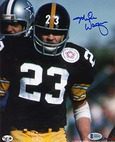 Mike Wagner Autographed Pittsburgh Steelers 8x10 Photo - BAS COA (Blue Ink) - 757 Sports Collectibles