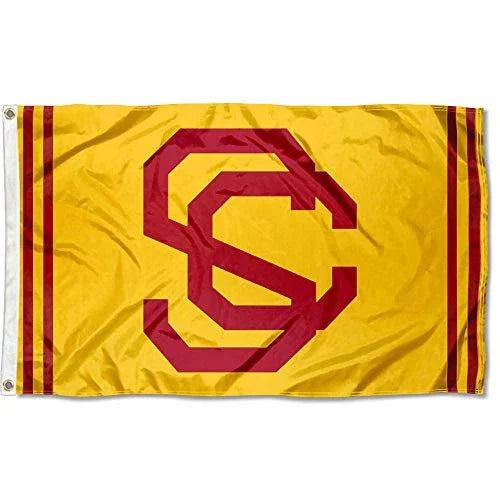 College Flags & Banners Co. USC Trojans Vintage Retro Throwback 3x5 Banner Flag - 757 Sports Collectibles