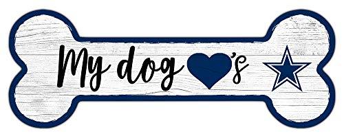 Fan Creations NFL Dallas Cowboys Unisex Dallas Cowboys Dog Bone Sign, Team Color, 6 x 12 - 757 Sports Collectibles