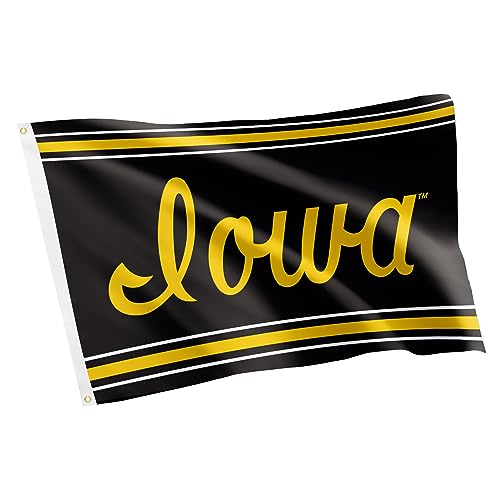 Desert Cactus University of Iowa Flag Hawkeyes Flags Banners 100% Polyester Indoor Outdoor 3x5 (Vintage B) - 757 Sports Collectibles